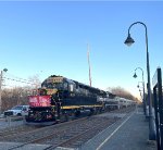 The 4210 and 4101 pushing the Santa Train eastward